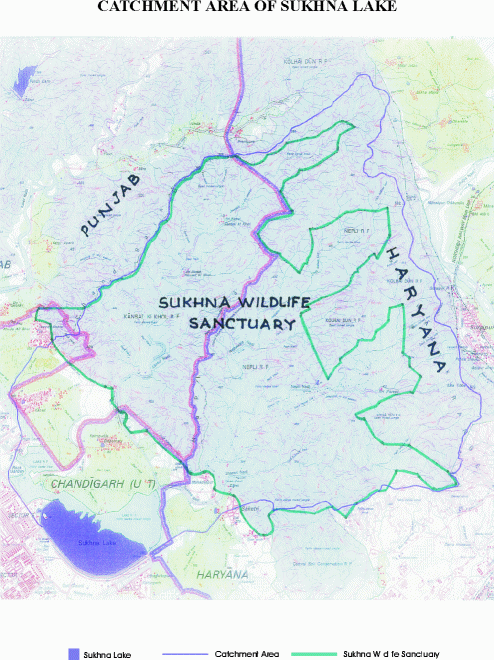 Catchment-Area-of-Sukhna-Lake-Map